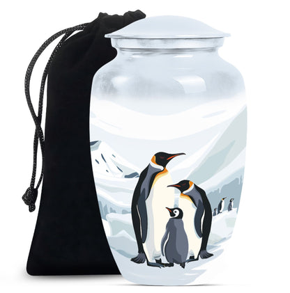 Penguin Theme Large Urn 10 Inch