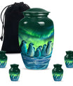 Penguin Theme Large Urn With 4 Keepsake Urn