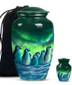 Penguin Theme Large Urn With 1 Keepsake Urn