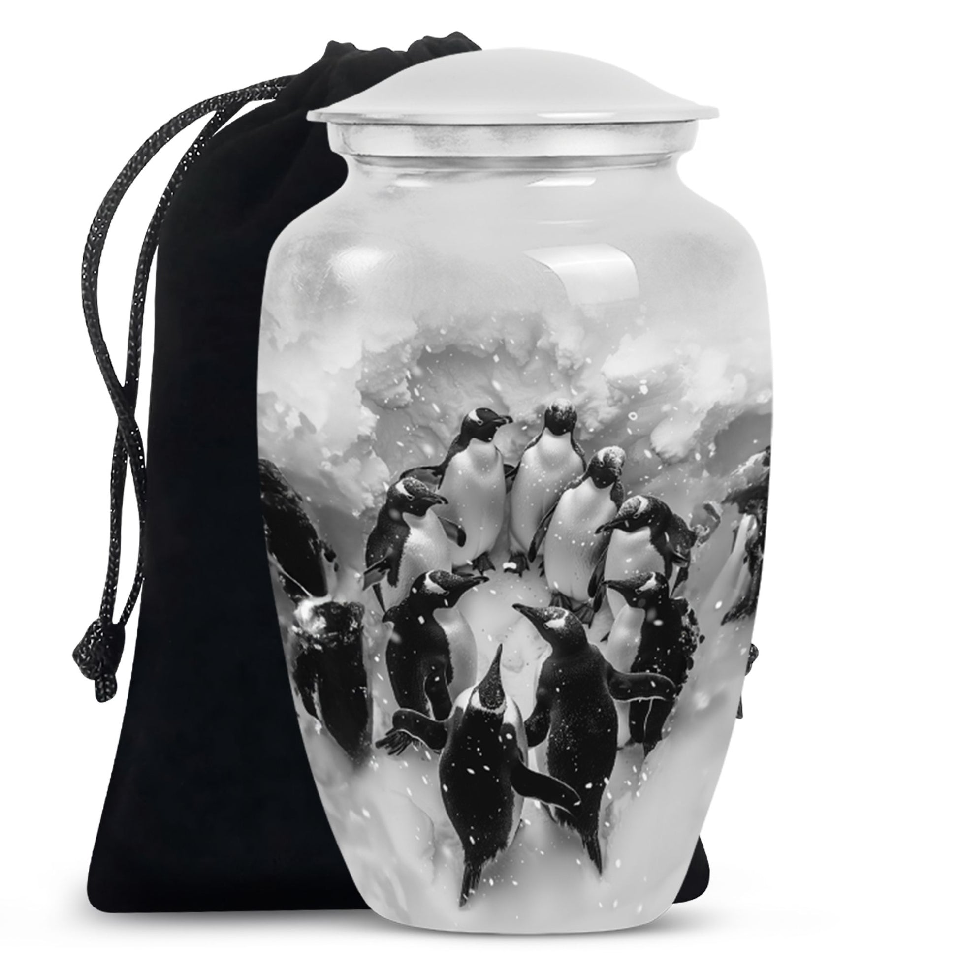 Penguin Theme Large Urn 10 Inch