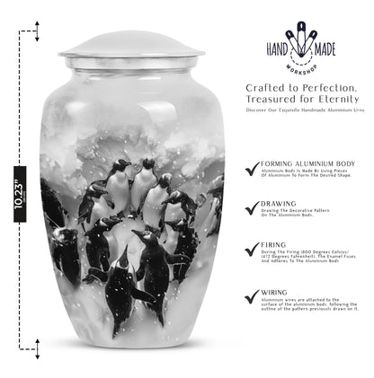 Classic Butterfly-themed Penguin Urn
