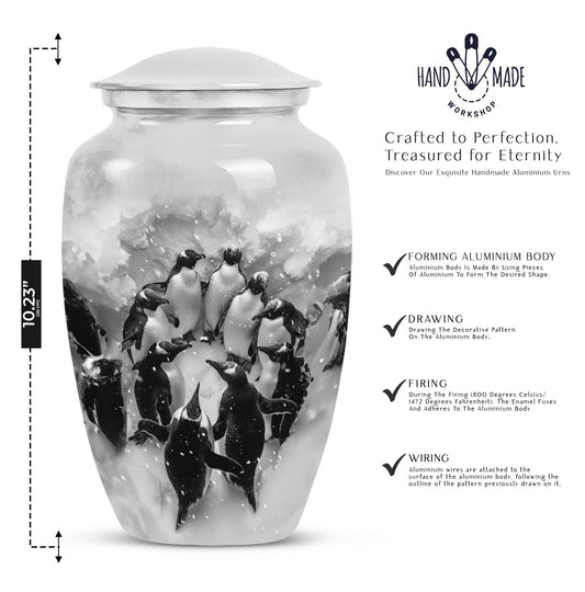 Classic Butterfly-themed Penguin Urn