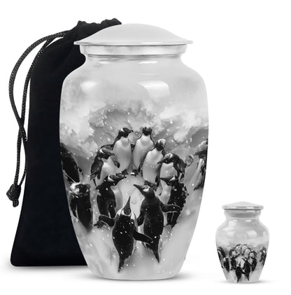 Classic Butterfly-themed Penguin Urn