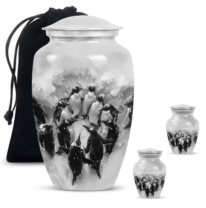 Classic Butterfly-themed Penguin Urn