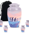 Penguin Theme Large Urn With 4 Keepsake Urn