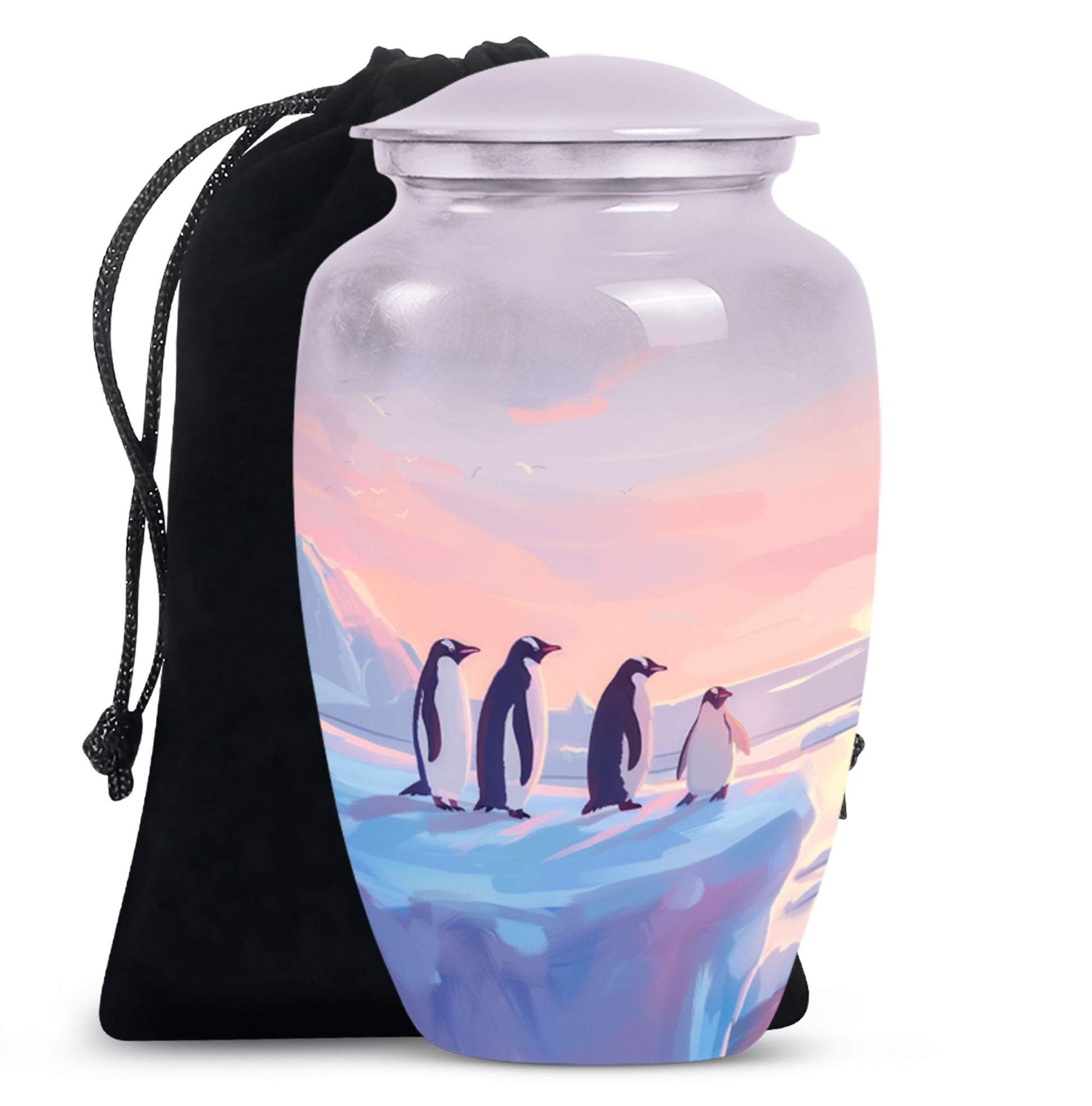 Penguin Theme Large Urn 10 Inch