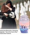 Penguin Cremation Urn with Butterfly Theme for Dad's Ashes