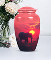  elephant urn with butterfly theme, 