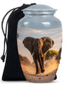 Elephant Theme Large Urn 10 Inch