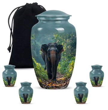 Large Urn With 4 Keepsake Urn