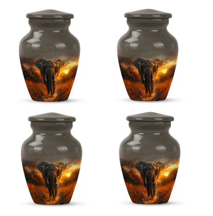 Classic 10 inch Elephant Urn, aluminium, butterfly theme