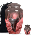 Elephant Theme Large Urn With 1 Keepsake Urn