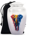 10 inch Classic Elephant Urn with Butterfly