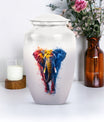 10 inch Classic Elephant Urn with Butterfly