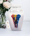 10 inch Classic Elephant Urn with Butterfly