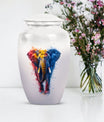 10 inch Classic Elephant Urn with Butterfly