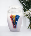 10 inch Classic Elephant Urn with Butterfly