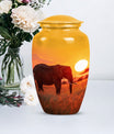 Classic 10-inch Elephant Urn, large aluminium cremation urn.