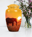 Classic 10-inch Elephant Urn, large aluminium cremation urn.