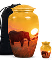 Classic 10-inch Elephant Urn, large aluminium cremation urn.