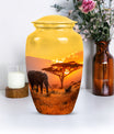 Elephant Urn with Butterfly theme for men's memorial, 