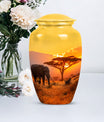 Elephant Urn with Butterfly theme for men's memorial, 