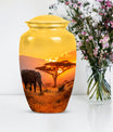 Elephant Urn with Butterfly theme for men's memorial, 