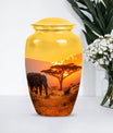 Elephant Urn with Butterfly theme for men's memorial, 