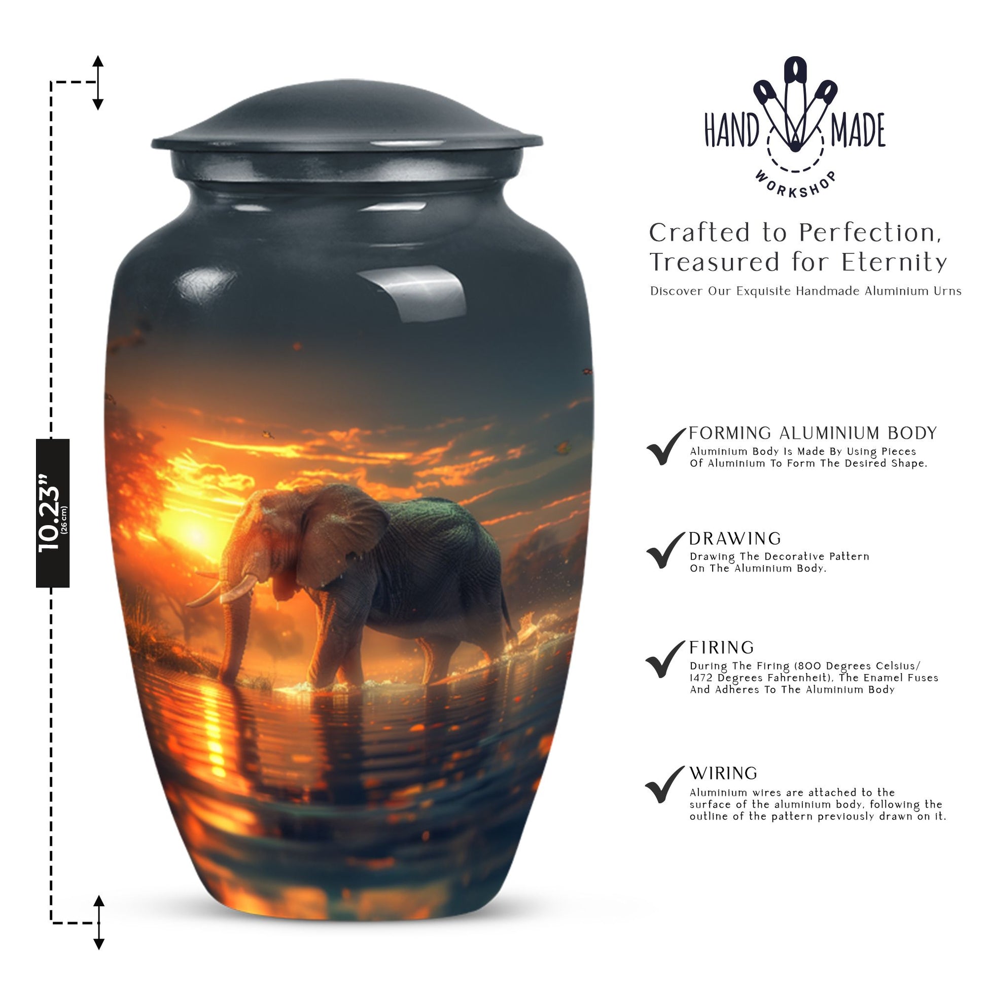 Elephant Urn for men's ashes