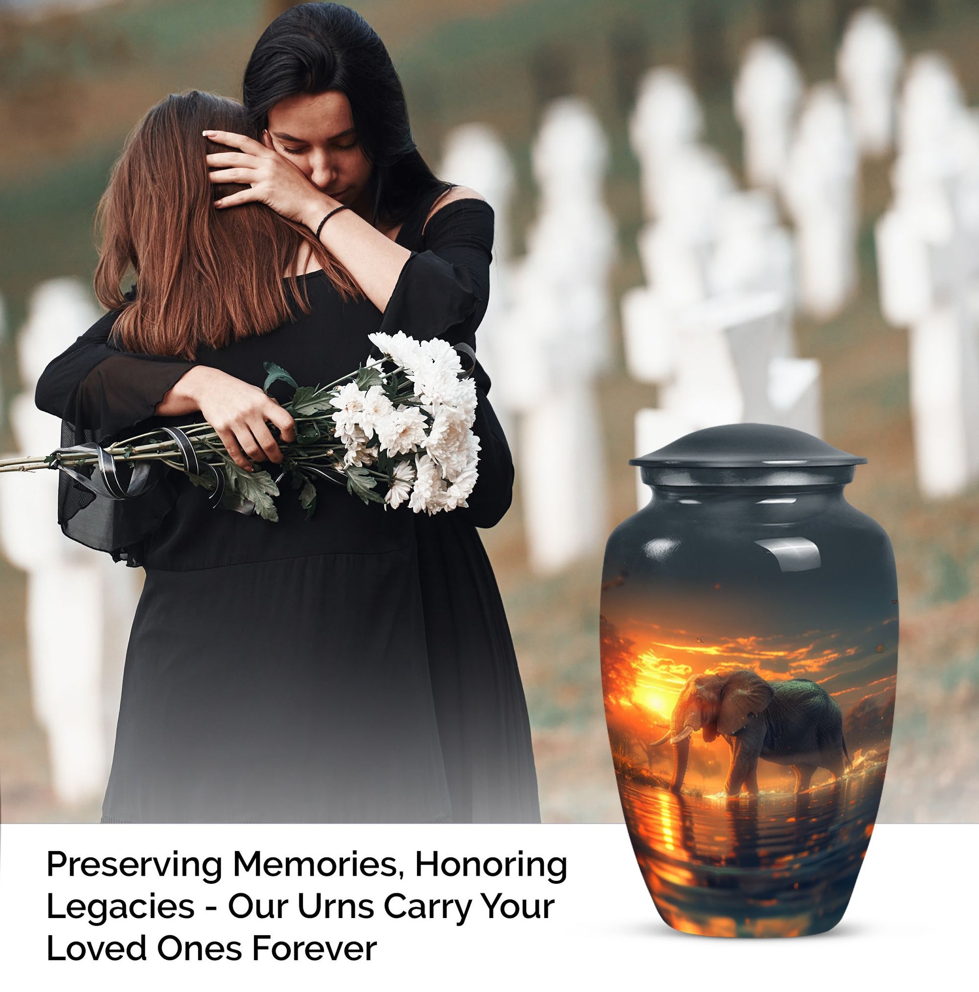 Elephant Urn for men's ashes