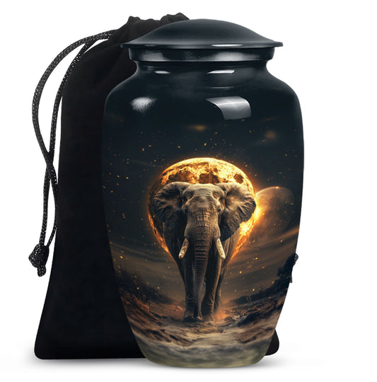 Elephant Urn theme with butterflies, 