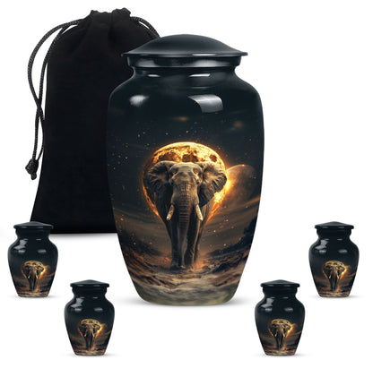Elephant Urn theme with butterflies, 