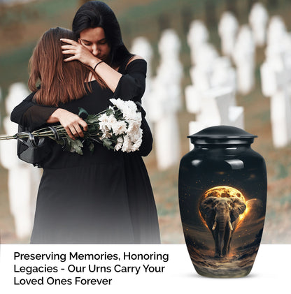 Elephant Urn theme with butterflies, 