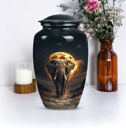 Elephant Urn theme with butterflies, 
