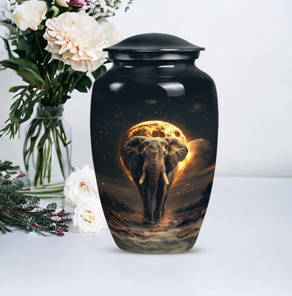 Elephant Urn theme with butterflies, 