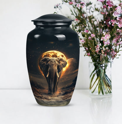 Elephant Urn theme with butterflies, 