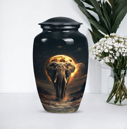 Elephant Urn theme with butterflies, 