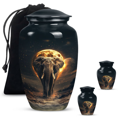 Elephant Urn theme with butterflies, 