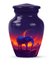 Elephant Urn memorial urn for adults with butterfly theme.