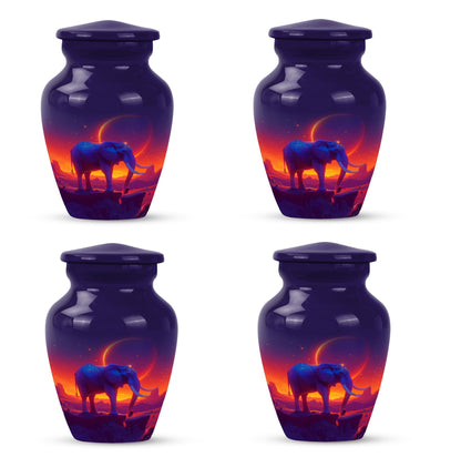 Elephant Urn memorial urn for adults with butterfly theme.