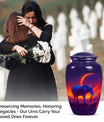 Elephant Urn memorial urn for adults with butterfly theme.
