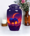 Elephant Urn memorial urn for adults with butterfly theme.