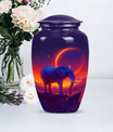 Elephant Urn memorial urn for adults with butterfly theme.