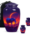 Elephant Urn memorial urn for adults with butterfly theme.