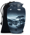 Classic 10-inch Elephant-themed cremation urn 