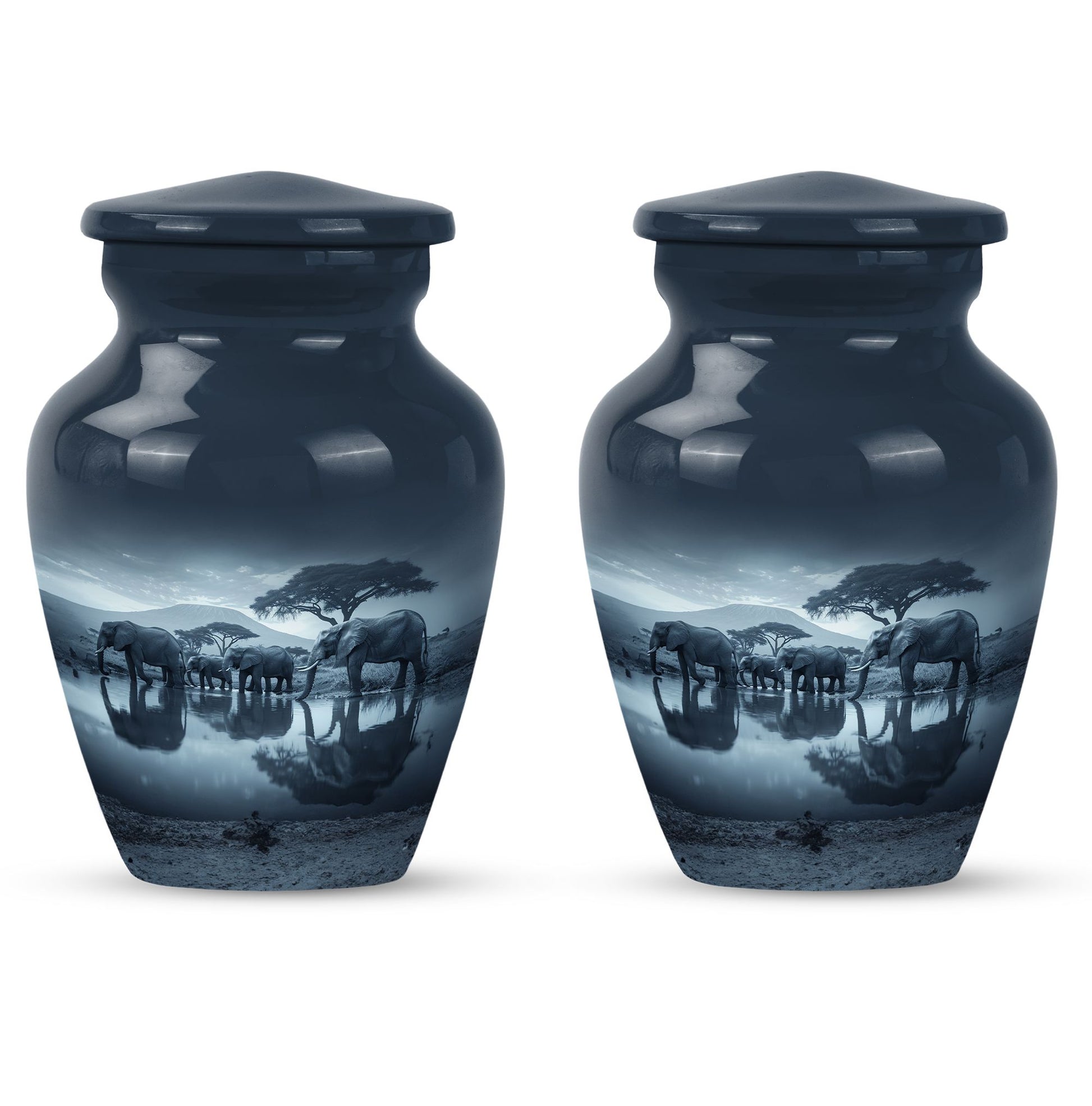 Classic 10-inch Elephant-themed cremation urn 