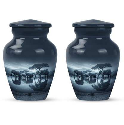 Classic 10-inch Elephant-themed cremation urn 