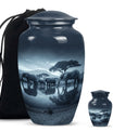 Classic 10-inch Elephant-themed cremation urn 