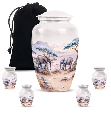 Large Urn with 4 Small Urn