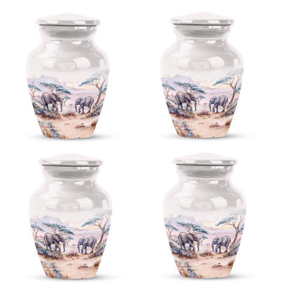 Butterfly themed elephant urn.